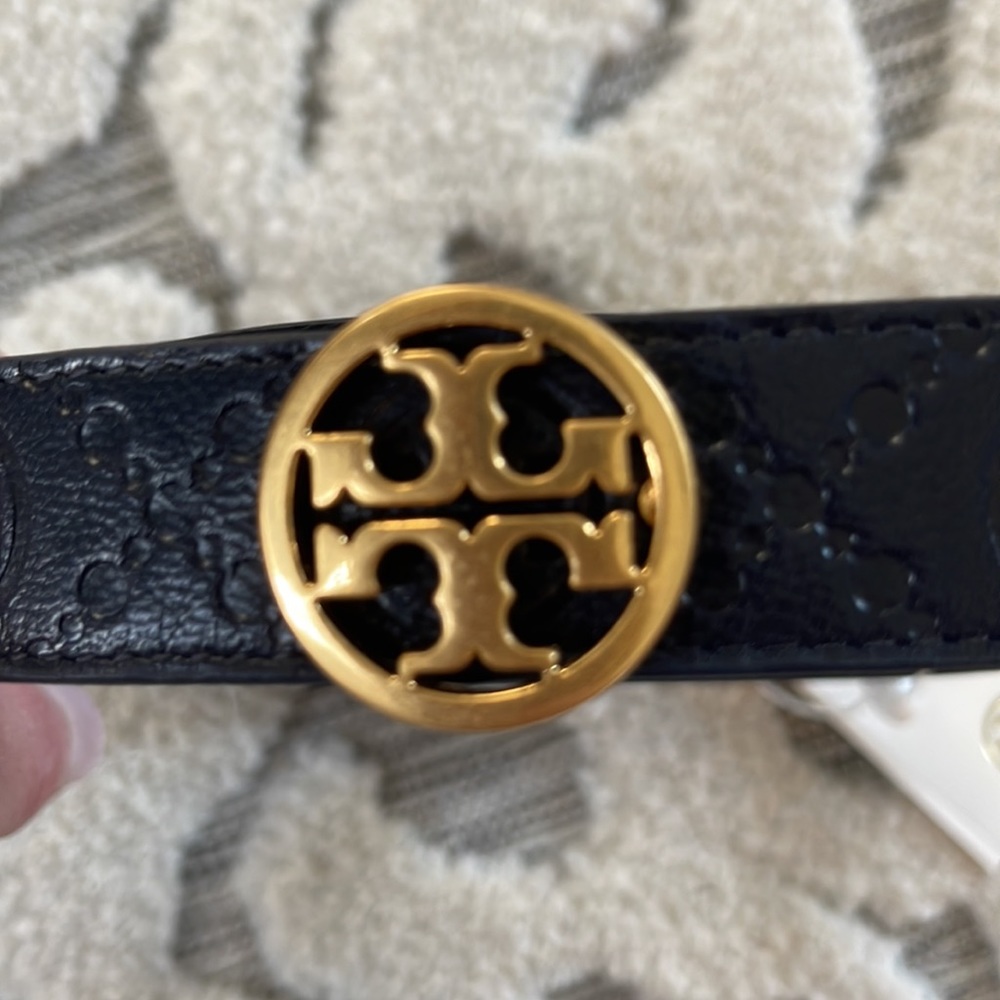 TORY BURCH BELT MIDNIGHT BLUE